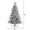 8ft. Unlit Flocked West Virginia Spruce Artificial Christmas Tree